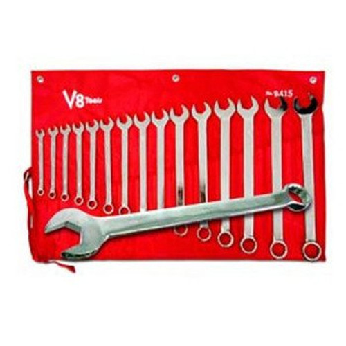 V8 Tools 710 スタビー コンビネーション レンチ セット、10 個、7/16